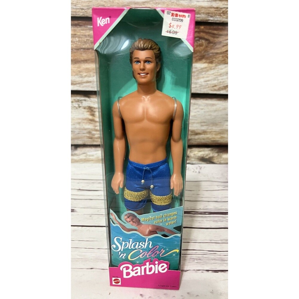 Vintage Mattel Barbie SPLASH 'N COLOR KEN DOLL In sealed box NRFB